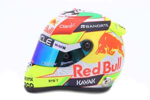 HELMET SERGIO PEREZ #11 RED BULL RACING FORMULA 1 2023  / ШЛЕМ СЕРХИО ПЕРЕСА РЕД БУЛЛ РЕЙСИНГ (РАЗМЕРЫ 15 х 11 х 10 см) — фото 2