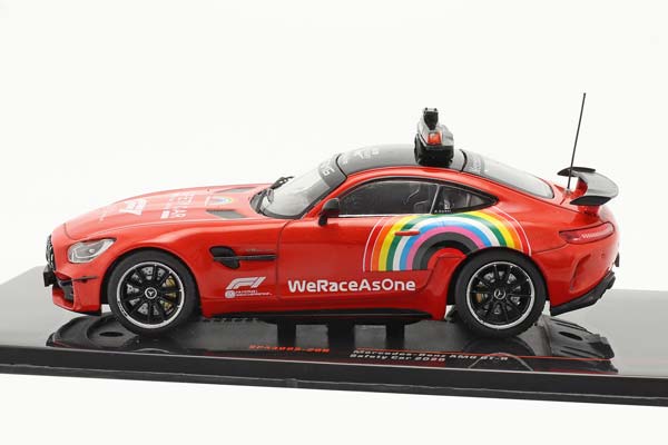2-CAR SET: MERCEDES-BENZ AMG GT-R SAFETY CAR FORMULA 1 2020 / НАБОР ИЗ 2 МОДЕЛЕЙ МЕРСЕДЕС-БЕНЦ АМГ ГТ-Р САФЕТЙ АВТОМОБИЛЬ ФОРМУЛА-1 СЕРЕБРИСТЫЙ КРАСНЫЙ — фото 4