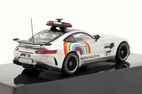 2-CAR SET: MERCEDES-BENZ AMG GT-R SAFETY CAR FORMULA 1 2020 / НАБОР ИЗ 2 МОДЕЛЕЙ МЕРСЕДЕС-БЕНЦ АМГ ГТ-Р САФЕТЙ АВТОМОБИЛЬ ФОРМУЛА-1 СЕРЕБРИСТЫЙ КРАСНЫЙ — фото 6
