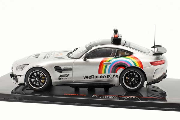 2-CAR SET: MERCEDES-BENZ AMG GT-R SAFETY CAR FORMULA 1 2020 / НАБОР ИЗ 2 МОДЕЛЕЙ МЕРСЕДЕС-БЕНЦ АМГ ГТ-Р САФЕТЙ АВТОМОБИЛЬ ФОРМУЛА-1 СЕРЕБРИСТЫЙ КРАСНЫЙ — фото 7