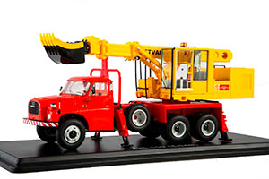 TATRA 148 UDS-110 EXCAVATOR RED/YELLOW | ЭКСКАВАТОР-ПЛАНИРОВЩИК UDS-110 (НА ШАССИ TATRA-148) 