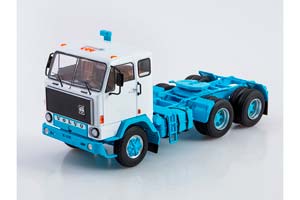 VOLVO F89 СЕДЕЛЬНЫЙ ТЯГАЧ, БЕЛЫЙ С ГОЛУБЫМ