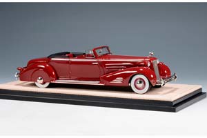 CADILLAC 452D V16 VICTORIA CONVERTIBLE COUPE (ОТКРЫТЫЙ) 1934 MAROON — фото 3