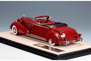 CADILLAC 452D V16 VICTORIA CONVERTIBLE COUPE (ОТКРЫТЫЙ) 1934 MAROON — фото 2