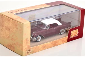 CADILLAC ELDORADO BIARRITZ CONVERTIBLE 1957 DARK RED METALLIC/WHITE (LIMITED EDITION 109 PCS) / КАДИЛЛАК ЭЛЬДОРАДО КРАСНЫЙ — фото 3