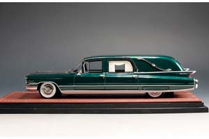 CADILLAC EUREKA LANDAU HEARSE (КАТАФАЛК) 1960 GLENCOE GREEN IRID — фото 4