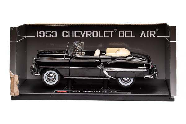 CHEVROLET BEL AIR OPEN ROOF CONVERTIBLE 1953 BLACK / ШЕВРОЛЕ БЕЛ ЭЙР КАБРИОЛЕТ С ОТКРЫТЫМ ВЕРХОМ 1953 ЧЕРНЫЙ — фото 11