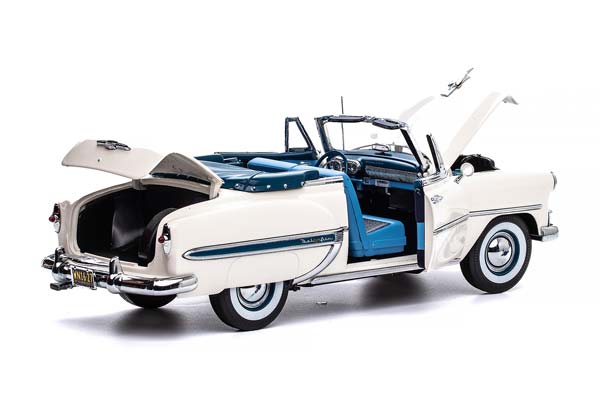 CHEVROLET BEL AIR OPEN ROOF CONVERTIBLE 1953 WHITE / ШЕВРОЛЕ БЕЛ ЭЙР КАБРИОЛЕТ С ОТКРЫТЫМ ВЕРХОМ 1953 БЕЛЫЙ — фото 4