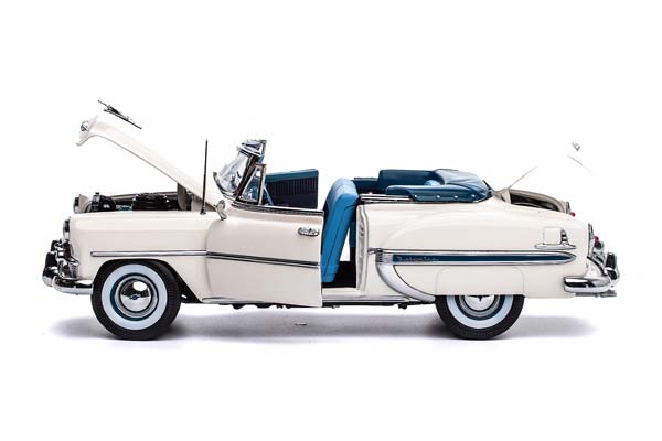 CHEVROLET BEL AIR OPEN ROOF CONVERTIBLE 1953 WHITE / ШЕВРОЛЕ БЕЛ ЭЙР КАБРИОЛЕТ С ОТКРЫТЫМ ВЕРХОМ 1953 БЕЛЫЙ — фото 5