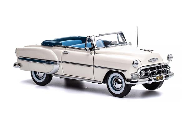 CHEVROLET BEL AIR OPEN ROOF CONVERTIBLE 1953 WHITE / ШЕВРОЛЕ БЕЛ ЭЙР КАБРИОЛЕТ С ОТКРЫТЫМ ВЕРХОМ 1953 БЕЛЫЙ — фото 8