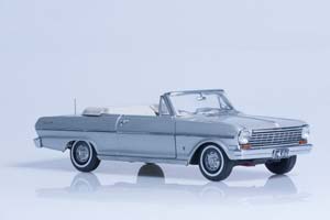 CHEVROLET NOVA OPEN CONVERTIBLE 1963 SATIN SILVER СЕРЕБРИСТЫЙ — фото 3