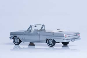 CHEVROLET NOVA OPEN CONVERTIBLE 1963 SATIN SILVER СЕРЕБРИСТЫЙ — фото 4