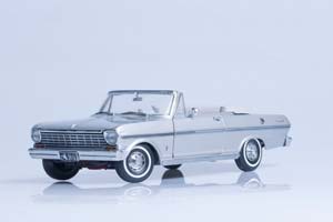 CHEVROLET NOVA OPEN CONVERTIBLE 1963 SATIN SILVER СЕРЕБРИСТЫЙ — фото 5
