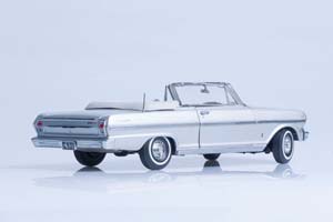 CHEVROLET NOVA OPEN CONVERTIBLE 1963 SATIN SILVER СЕРЕБРИСТЫЙ — фото 6