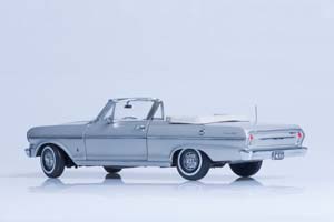 CHEVROLET NOVA OPEN CONVERTIBLE 1963 SATIN SILVER СЕРЕБРИСТЫЙ — фото 7