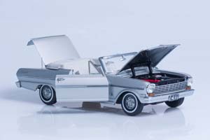 CHEVROLET NOVA OPEN CONVERTIBLE 1963 SATIN SILVER СЕРЕБРИСТЫЙ — фото 8