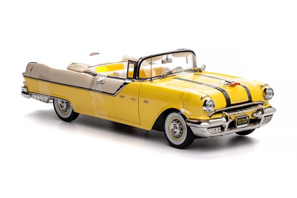PONTIAC STAR CHIEF CABRIOLET 1955 YELLOW/WHITE / ПОНТИАК СТАР ЧИФ КАБРИОЛЕТ 1955 ЖЕЛТЫЙ С БЕЛЫМ — фото 4