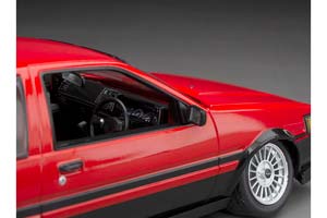 TOYOTA COROLLA LEVIN AE86 1985 КРАСНЫЙ С ЧЕРНЫМ (РЕГУЛИРУЕМАЯ ПОДВЕСКА) — фото 4