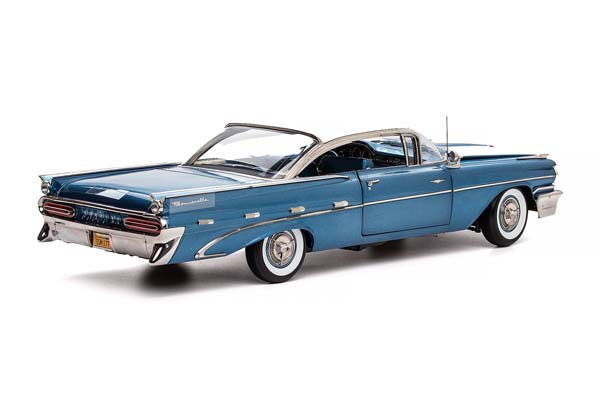 PONTIAC BONNEVILLE HARD TOP 1959 BLUE / ПОНТИАК БОННЕВИЛЬ С ЖЕСТКОЙ КРЫШЕЙ 1959 СИНИЙ — фото 2