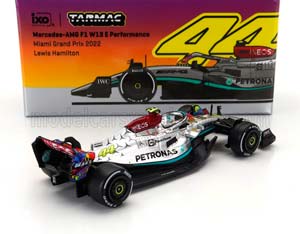 MERCEDES-BENZ GP F1 W13E TEAM MERCEDES-AMG PETRONAS F1 №44 6TH MIAMI GP 2022 LEWIS HAMILTON, SILVER GREEN (ДЛИНА МОДЕЛИ 6-10 СМ) — фото 2