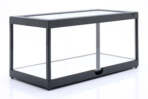 SINGLE SHOWCASE BLACK WITH LED LIGHTING AND MIRROR FOR SCALE / БОКС ЧЕРНЫЙ С ПОДСВЕТКОЙ ЗЕРКАЛО ДЛЯ