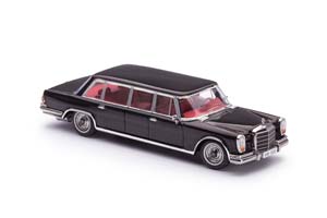 MERCEDES-BENZ 600 PULLMAN 1963 (W100) ЧЕРНЫЙ (ДЛИНА МОДЕЛИ 6-10 СМ) — фото 6