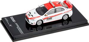 MITSUBISHI LANCER EVO X PIKES PEAK SAFETY CAR БЕЛЫЙ С КРАСНЫМ (ДЛИНА МОДЕЛИ 6-10 СМ)