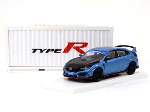 HONDA CIVIC TYPE R (FK8) СИНИЙ/ЧЕРНЫЙ, С КОНТЕЙНЕРОМ (ДЛИНА МОДЕЛИ 6-10 СМ) — фото 3