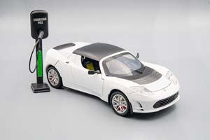 TESLA ROADSTER, БЕЛАЯ, 20 СМ — фото 4