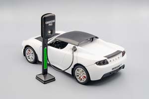 TESLA ROADSTER, БЕЛАЯ, 20 СМ — фото 5