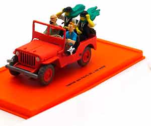 WILLYS JEEP TINTIN AU PAYS DE LOR NOIR 1943 RED