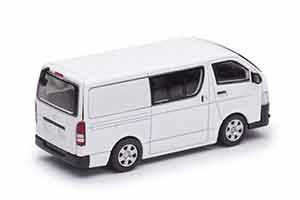 TOYOTA HIACE SDU ФУРГОН С ФИГУРКАМИ, БЕЛЫЙ (ДЛИНА МОДЕЛИ 6-10 СМ) — фото 3