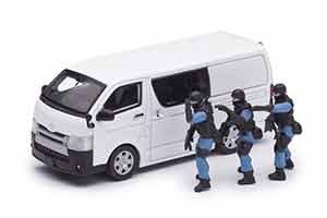 TOYOTA HIACE SDU ФУРГОН С ФИГУРКАМИ, БЕЛЫЙ (ДЛИНА МОДЕЛИ 6-10 СМ) — фото 12