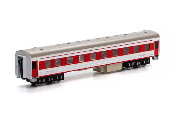 МЯГКИЙ СИДЯЧИЙ ВАГОН CHINA RAILWAYS RZ25B КЖД 1992 КРАСНО-БЕЛЫЙ (ДЛИНА МОДЕЛИ 20 СМ, БЕЗ УПАКОВКИ) — фото 3