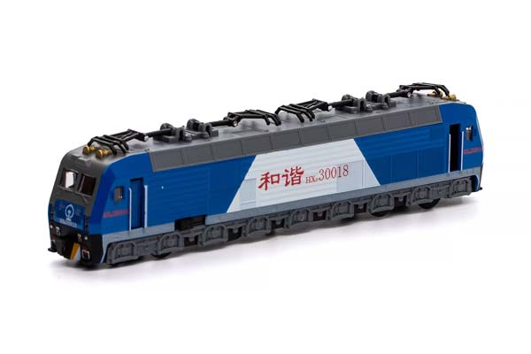 ЭЛЕКТРОВОЗ ШЕСТИОСНЫЙ ПАССАЖИРСКИЙ КЖД HXD3D-30018 «ГАРМОНИЯ» 2012 СИНИЙ (ДЛИНА МОДЕЛИ 19 СМ, БЕЗ УПАКОВКИ)