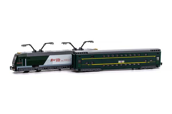 ЭЛЕКТРОВОЗ КЖД HXD3D-00516 HARMONY С ДВУХЭТАЖНЫМ СПАЛЬНЫМ ВАГОНОМ ПЕКИН - ЛХАСА 2012 ТЕМНО-ЗЕЛЕНЫЙ — фото 4