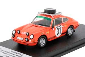 PORSCHE 911S COUPE #31 2-Е РАЛЛИ МОНТЕ-КАРЛО 1969 ЖЕРАР ЛАРРУСС, МОРИС ЖЕЛИН / ПОРШЕ 911S КУПЕ 2 ОРАНЖЕВЫЙ