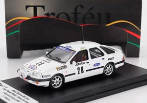 FORD SIERRA XR 4X4 №28 WINNER RALLY BOUCLES DE SPA 1986 JEAN CLAUDE PROBST - DANNY DE CANCK, WHITE
