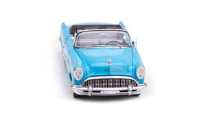 BUICK CENTURY 2-DOOR CONVERTIBLE 1954 MALIBU BLUE СИНИЙ С СЕРЫМ ИНТЕРЬЕРОМ — фото 4