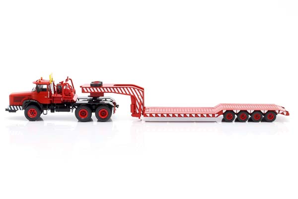 BERLIET TB 015 M3 6X4 LOW LOADER YEAR 1967 RED / WHITE / БЕРЛИЕ ТБ 015 M3 6X4 ЛОВ ЛОАДЕР КРАСНЫЙ БЕЛЫЙ — фото 4