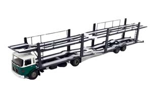 MAN AUTOTRANSPORTER WITH TRAILER GREEN WHITE