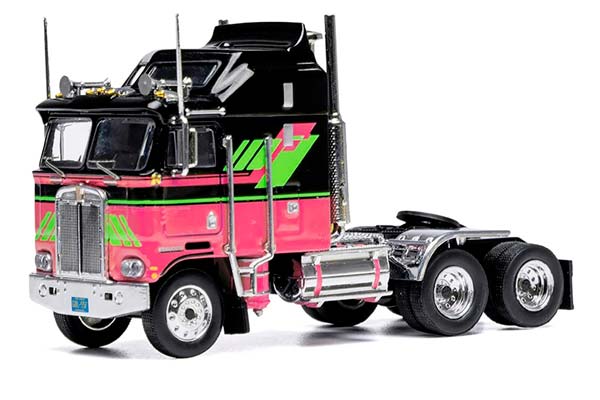 KENWORTH K100 AERODYNE 1976 BLACK/PINK/GREEN / КЕНВОРТ K100