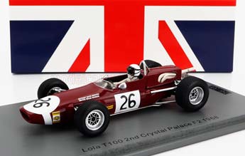 LOLA F2  T100 #26 2ND CRYSTAL PALACE (1968) B.REDMAN, RED WHITE — фото 1