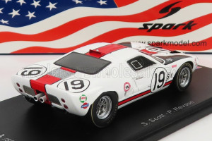 FORD GT40 MKIV 7.0L V8 #19 3RD 12H SEBRING (1966) S.SCOTT - P.REVSON, WHITE RED GREY — фото 2