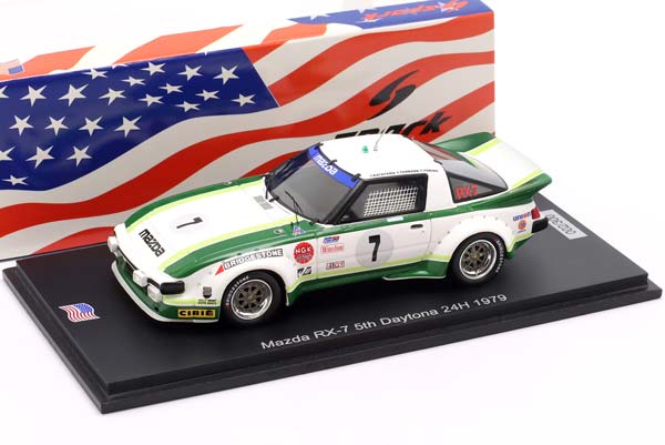 MAZDA RX-7 #7 5TH 24H DAYTONA 1979 MAZDA TECHNICAL CENTER / МАЗДА RX-7 5 МЕСТО 24 ЧАСА ДАЙТОНА ТЕЧНИКАЛ КЕНТЕР БЕЛЫЙ ЗЕЛЕНЫЙ