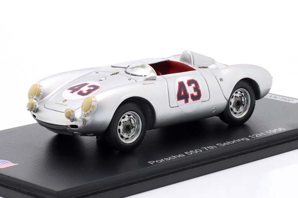 PORSCHE 550 SPYDER #43 7TH 12H SEBRING 1956 MCAFEE, LOVELY / ПОРШЕ 550 СПАЙДЕР 7 МЕСТО 12 ЧАСОВ СЕБРИНГ МКАФИ ЛОВЕЛЙ