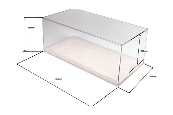 DISPLAY CASE WITH ALCANTARA BASE WHITE WHITE STITCHING / БОКС ББР 1:1 — фото 4