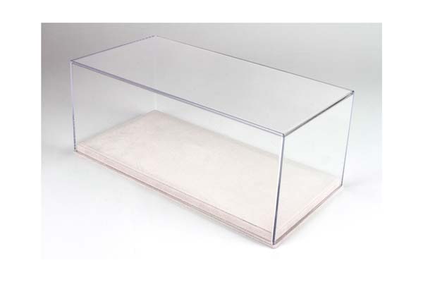 DISPLAY CASE WITH ALCANTARA BASE WHITE WHITE STITCHING / БОКС ББР 1:1
