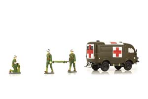 МОДЕЛЬ ФИГУРКИ FIGURINES 2 FRENCH MILITARY SANITANTS WITH STRETCHES — фото 9