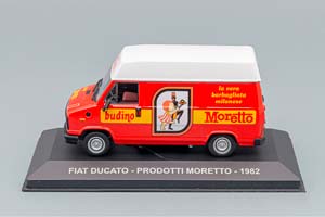 FIAT DUCATO VAN (1982) - PRODOTTI MORETTO LA VERA BARBAGLIATA MILANESE, RED WHITE — фото 3